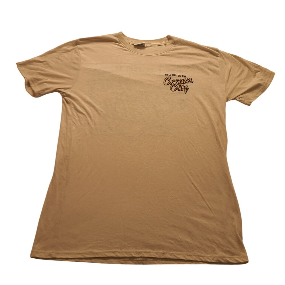Where I'm From Cream City Milwaukee T-Shirt Mens Medium Beige Tri-Blend USA Made